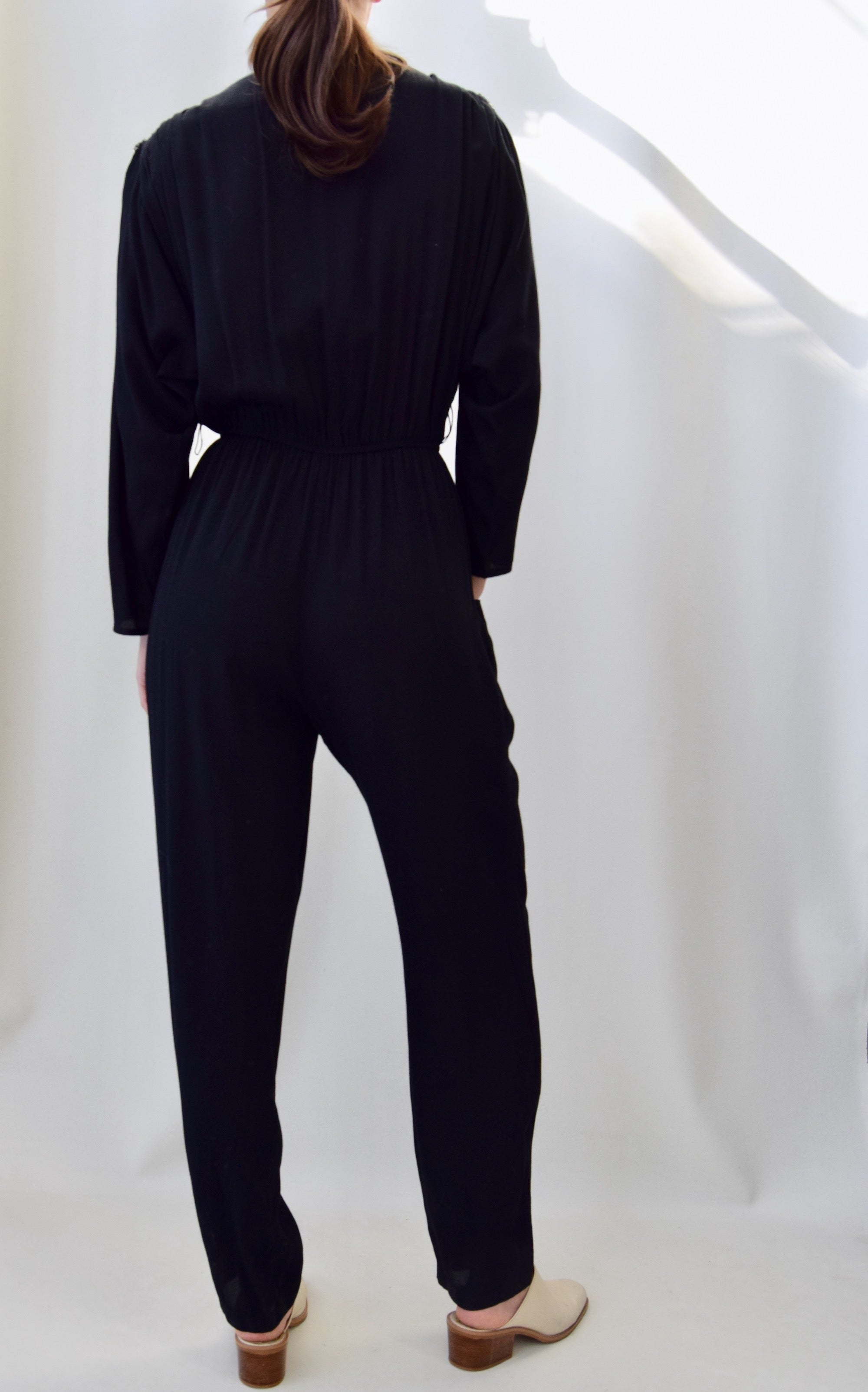 80's Pantsuit With Beaded Shoulder Detail