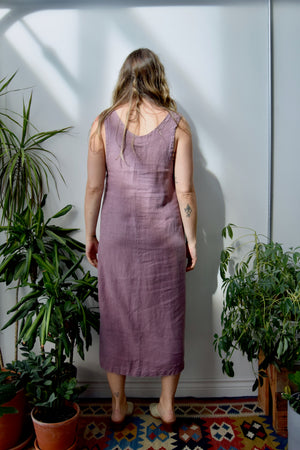 Mauve Linen Market Dress