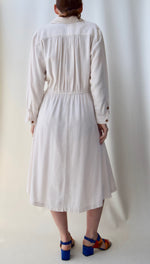 Woven Cream Shirtdress