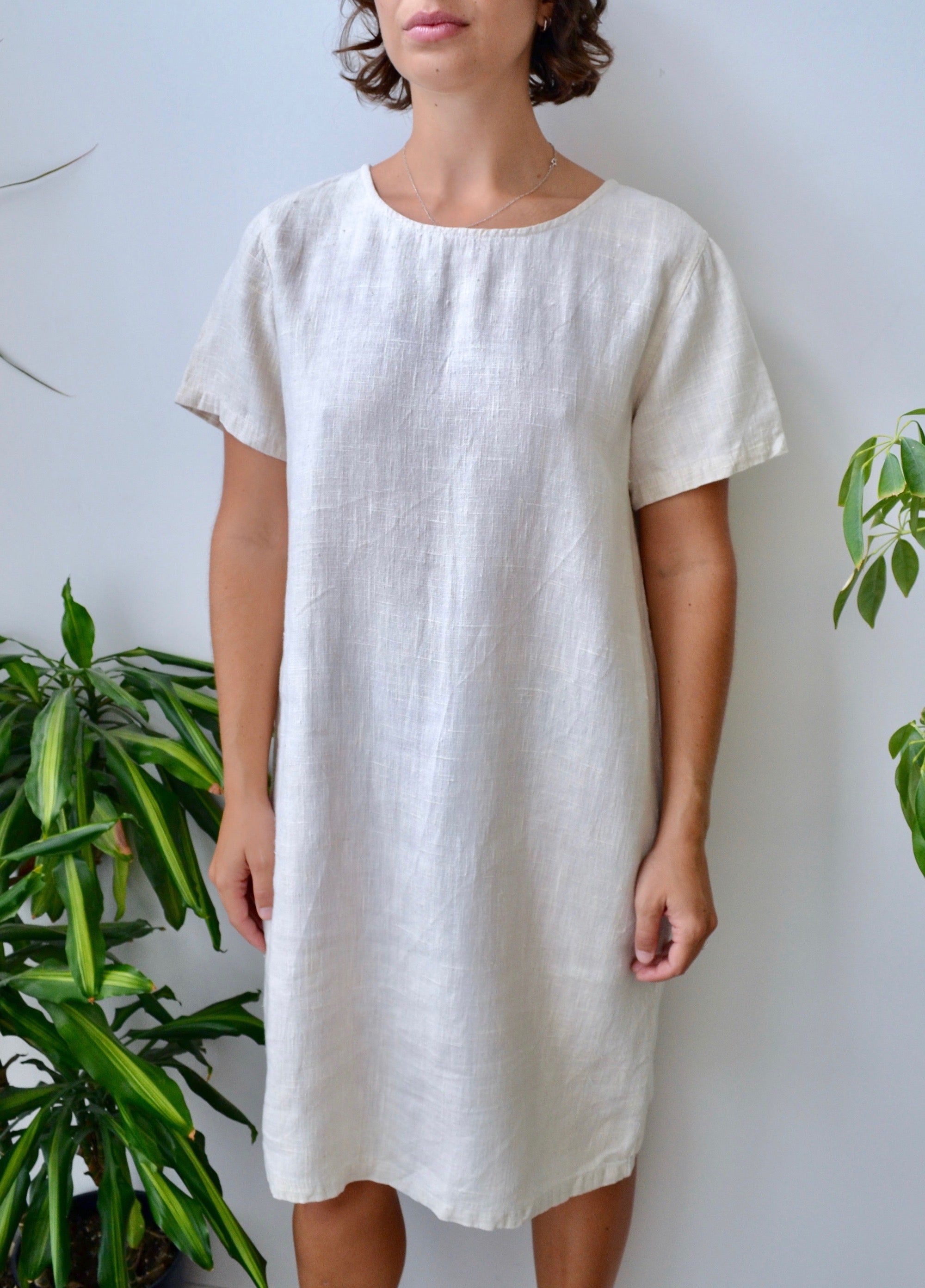 Natural Linen Sack Dress
