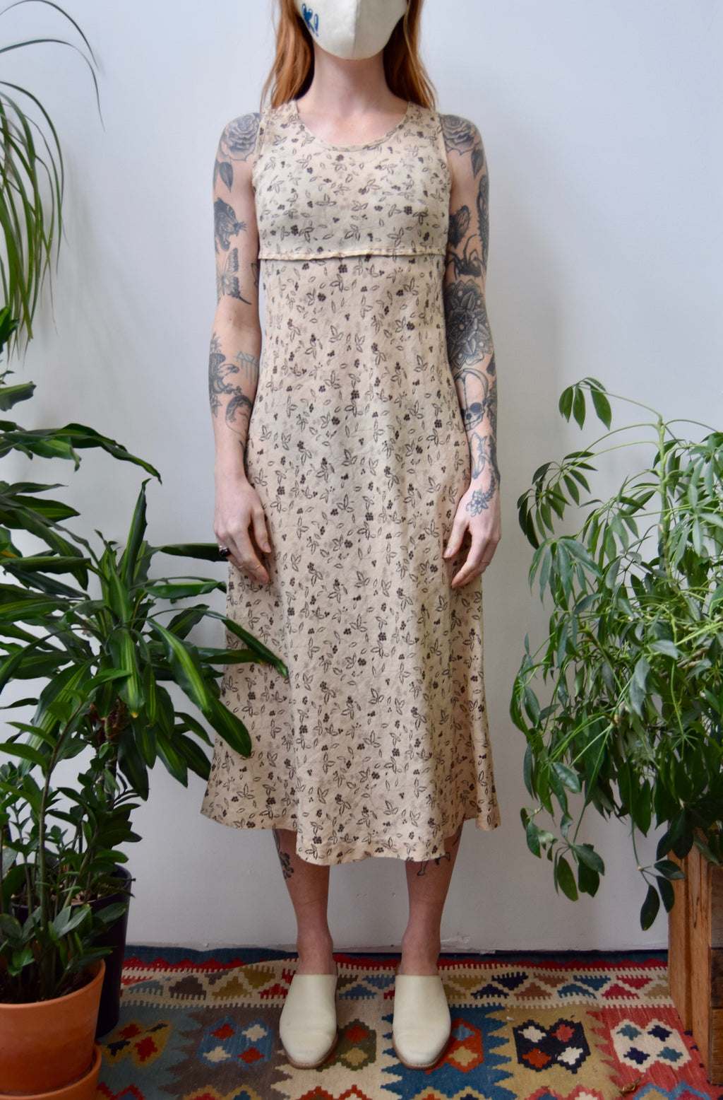 Grapevine Linen Summer Dress