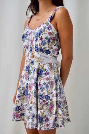 Floral Romper With Bow