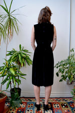 Vintage Black Velvet Dress