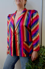 Rainbow Silk Blazer