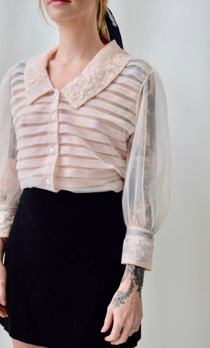 Vintage Soft Pink Blouse