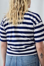 Nautical Striped Cropped Tee