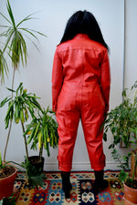 Red Leather Jumpsuit