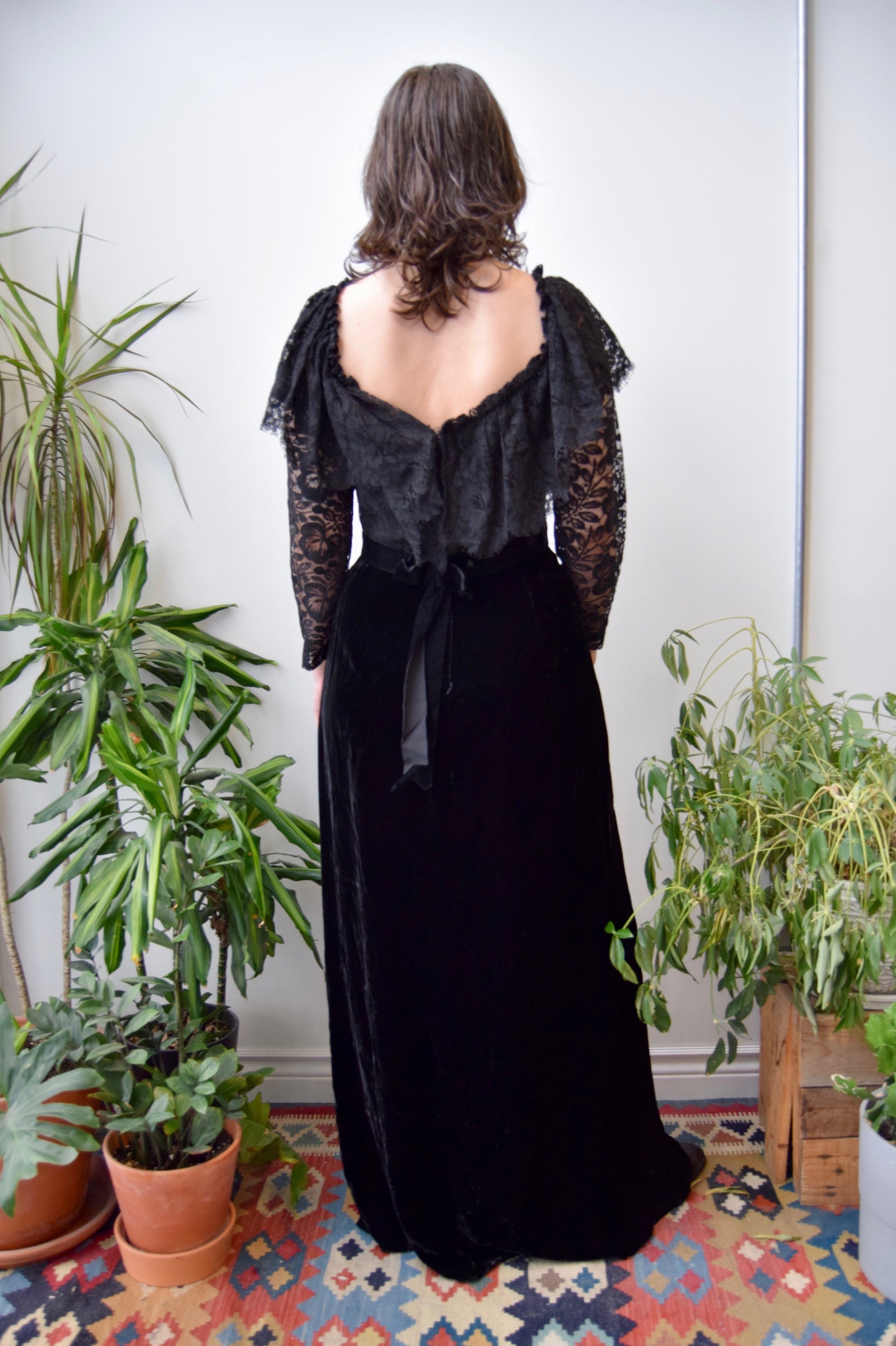 Lace And Velvet Gown