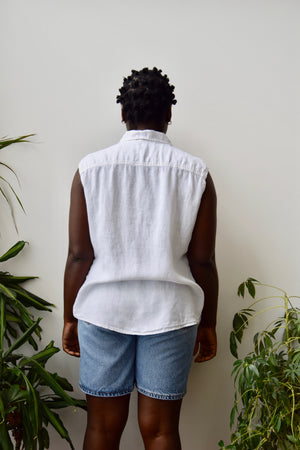 Sleeveless Linen Blouse