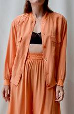 Silk Exchange Orange Jacket and Shorts Set