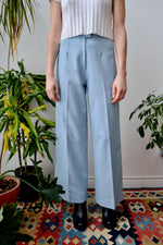 Baby Blue Wide Leg Trousers