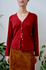 Cranberry Cashmere Cardi