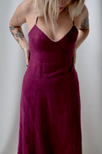 Plum Wine "Armani Jeans" Linen Dress