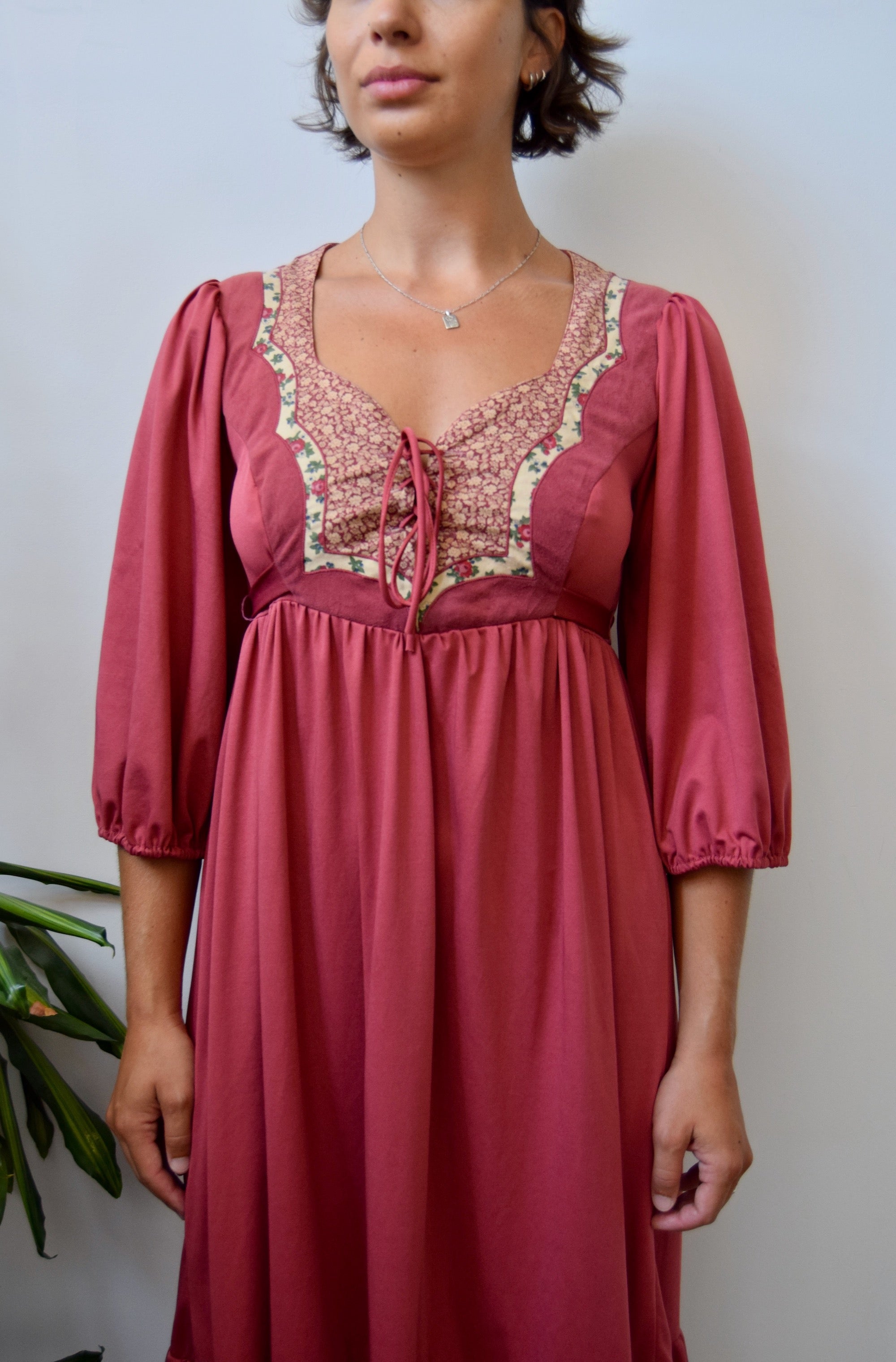 Sultry Seventies Peasant Dress