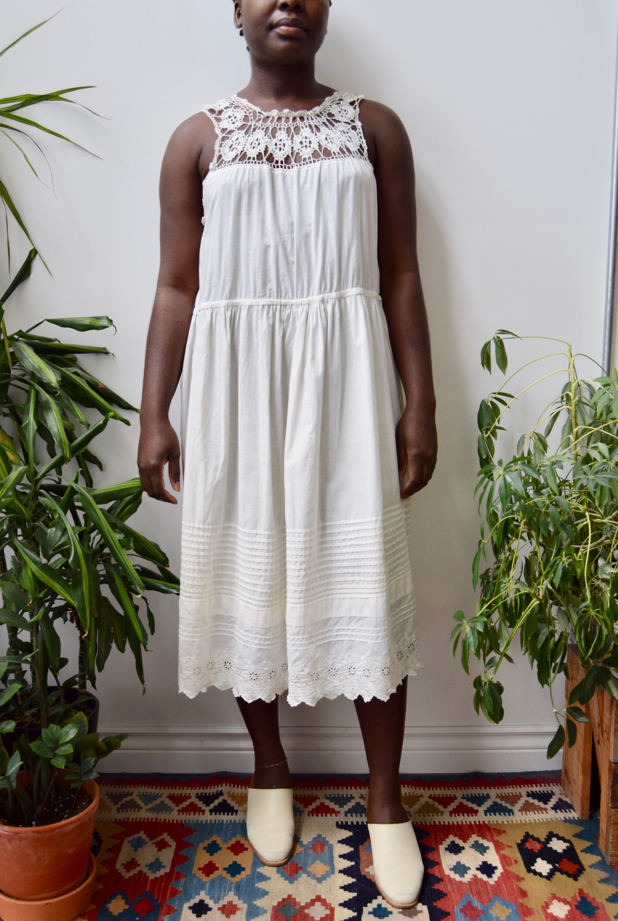 Antique Eyelet Cotton Slip