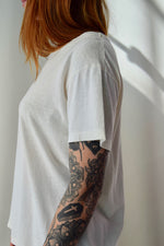 Vintage Plain White Threadbare T-Shirt