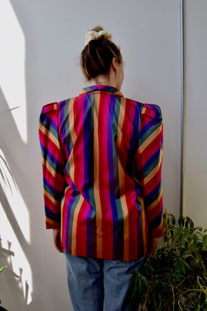Rainbow Silk Blazer