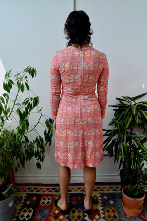 Pink Trees Mod Dress