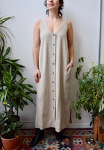 Button Front Linen Dress