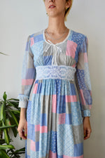 Seventies Faux Patchwork Dress