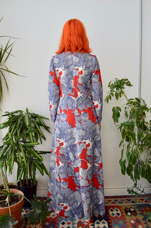 Seventies Botanical Goddess Dress