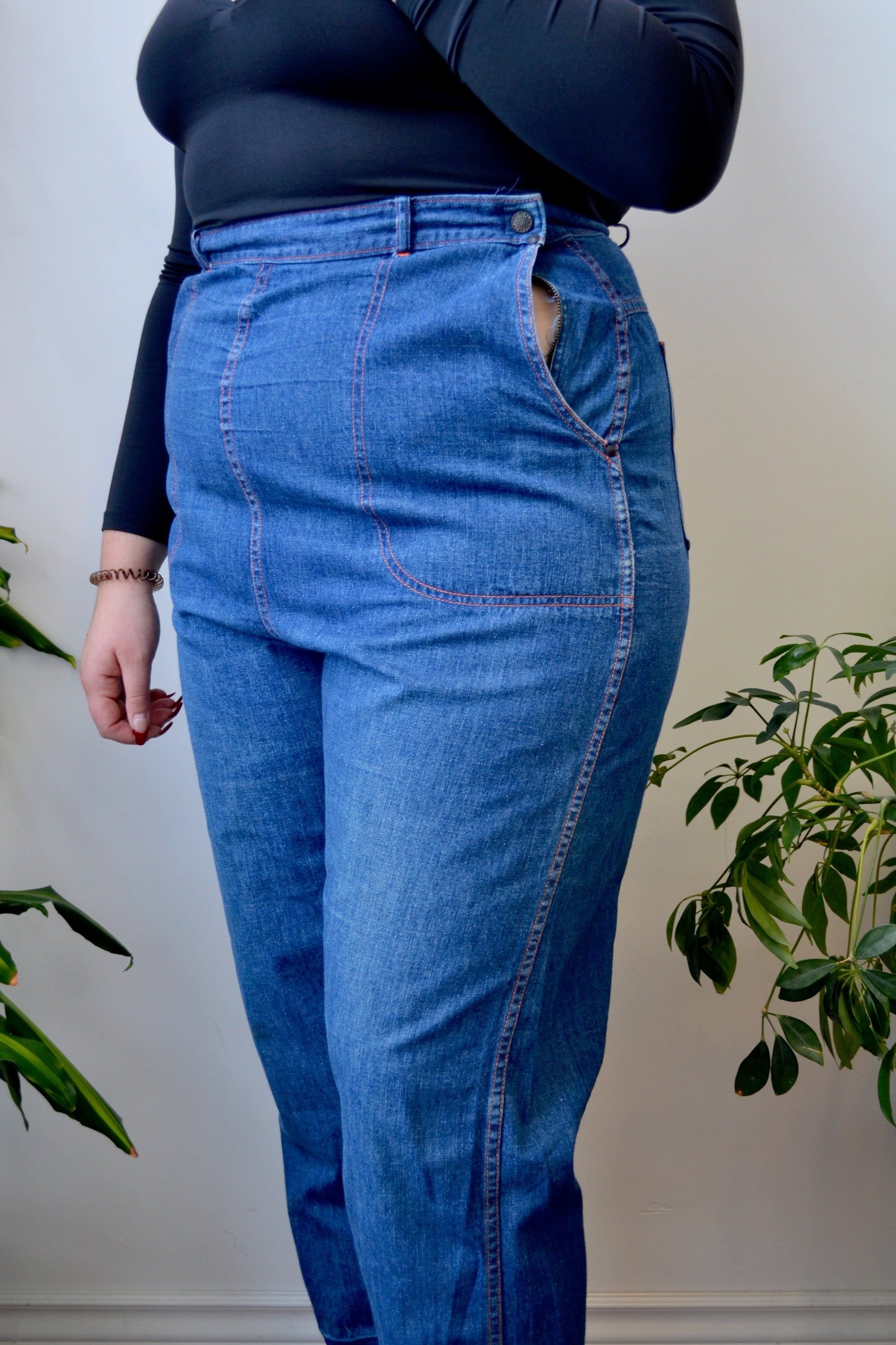 Fifties Side Zip Jeans
