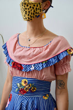 Forties Pansy Printed Cotton Gown