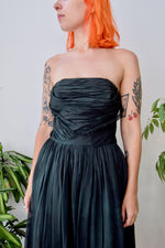 Dark Emerald Chiffon Party Dress