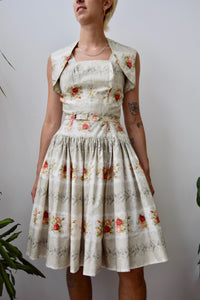 Fifties Rose Print Dress And Bolero