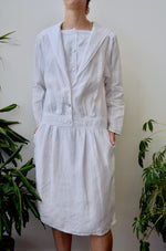 Eighties Does Twenties Linen Dress