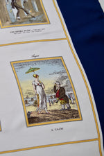 Silk Burberry 'The Burberry Diary' Months Illustrated Scarf