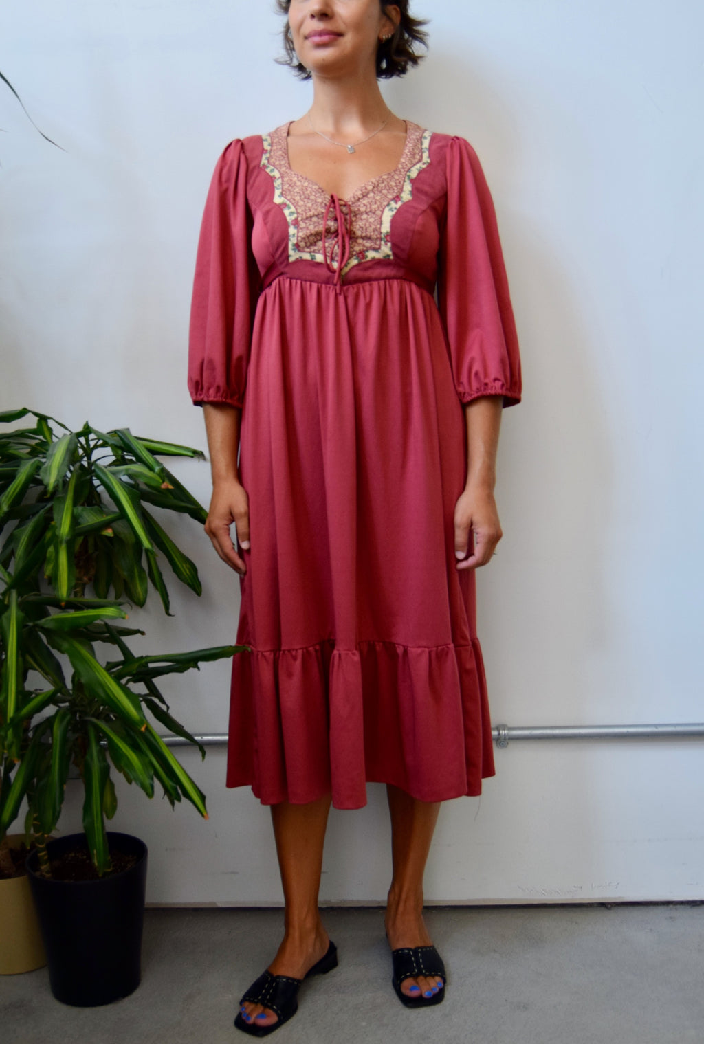 Sultry Seventies Peasant Dress