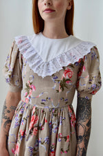 Floral Linen Teenie Bopper Princess Dress