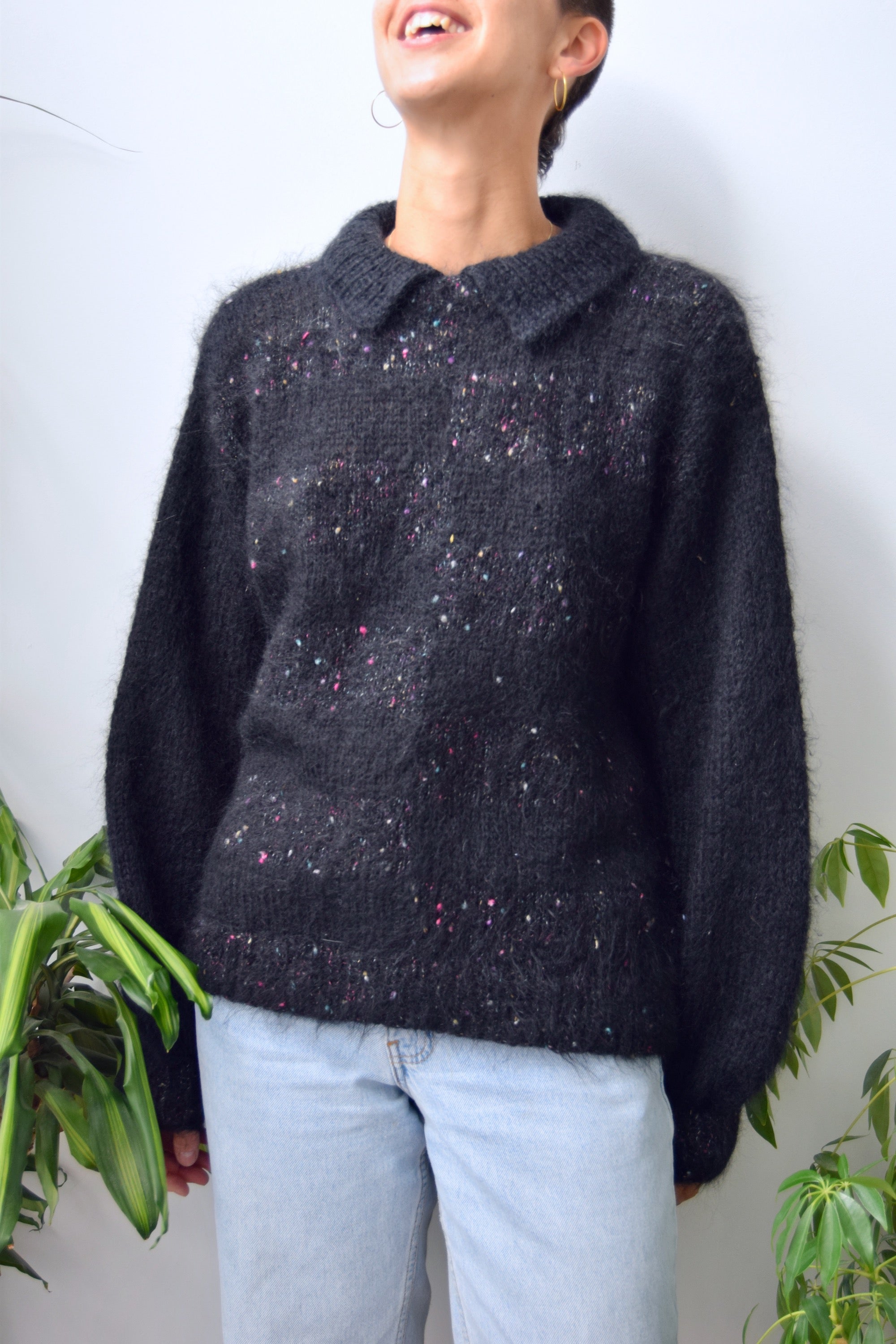 Collared Mohair Sweater