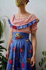 Forties Pansy Printed Cotton Gown
