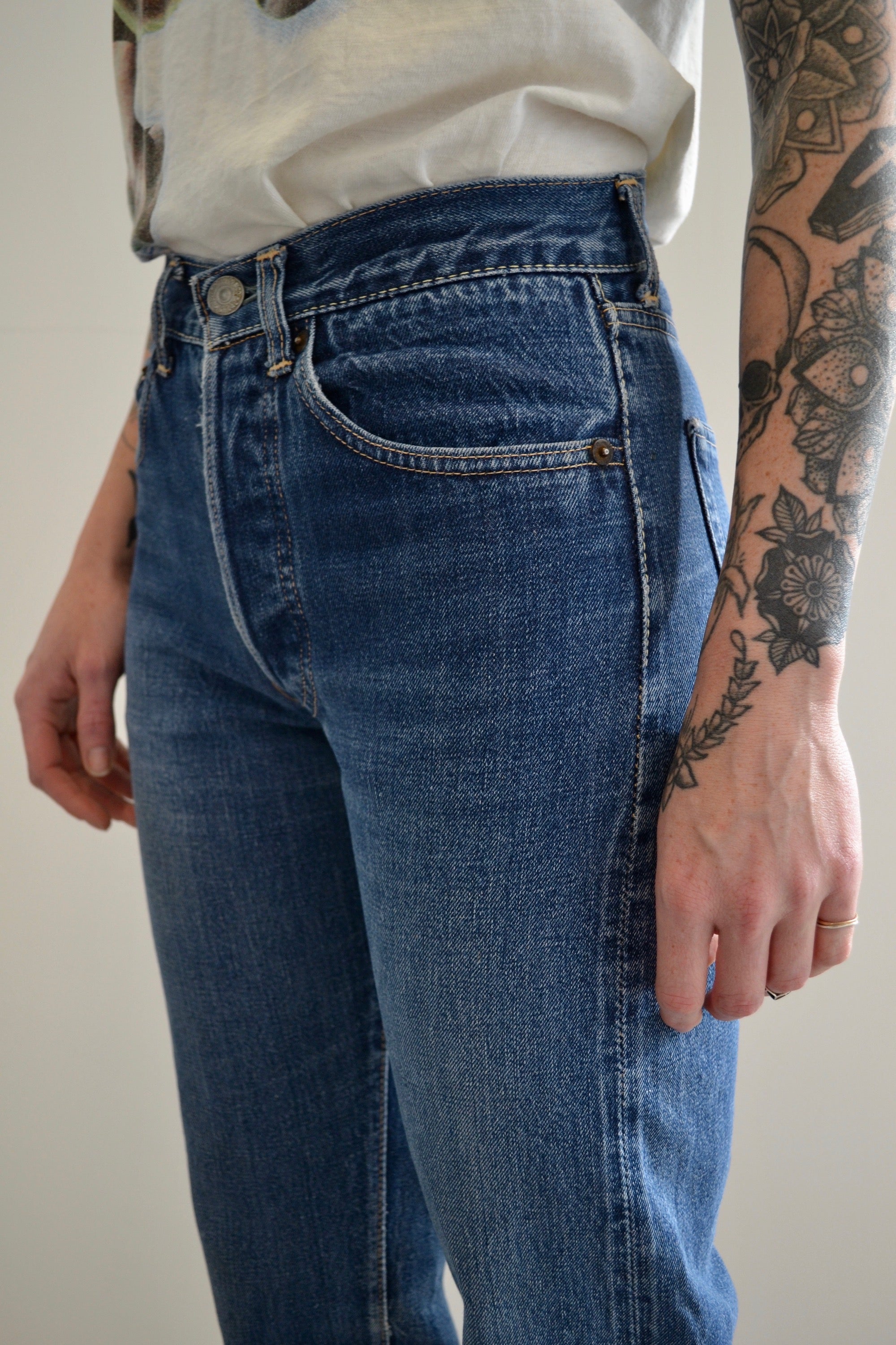 Early 1960's Levis Big E Hidden Rivet Selvedge Jeans
