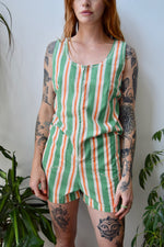 Sixties Striped Romper