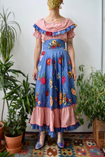 Forties Pansy Printed Cotton Gown