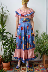 Forties Pansy Printed Cotton Gown