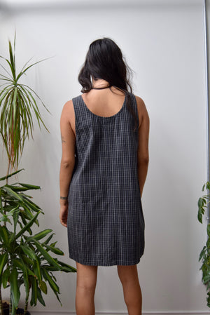 Grid Jumper Dress