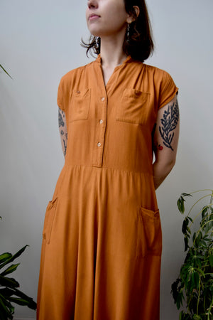 Copper Rayon Dress