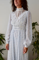 Seventies Baby Blue Gunne Sax Dress