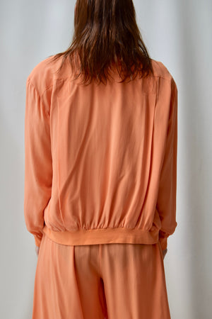 Silk Exchange Orange Jacket and Shorts Set