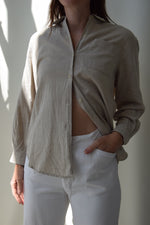 Bran Linen Button Up