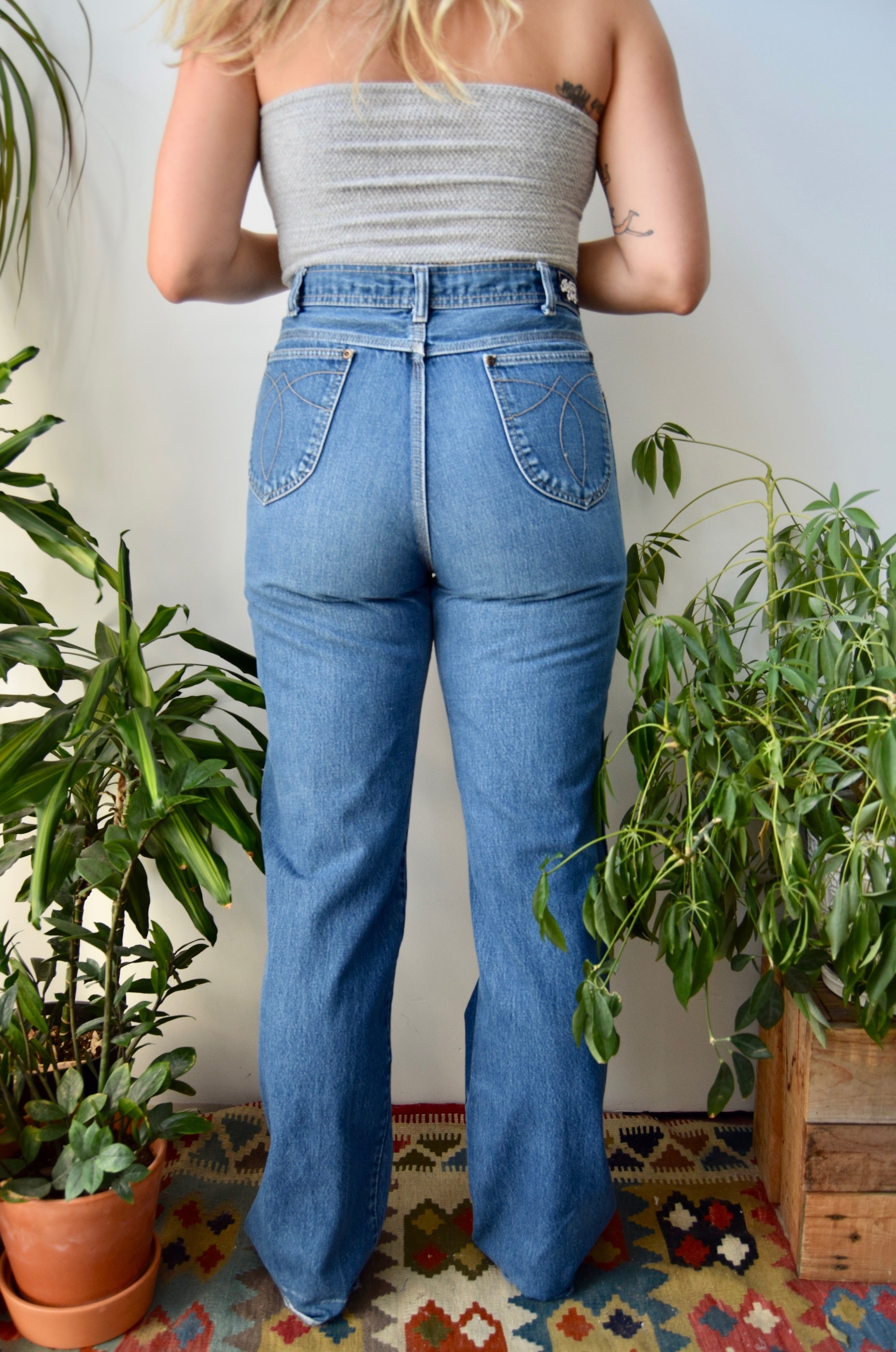 Seventies "Bottom Haff" Wide Leg Jeans