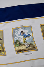 Silk Burberry 'The Burberry Diary' Months Illustrated Scarf