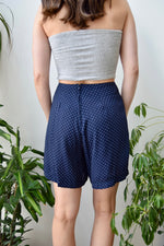 Navy Polka Dot Skort