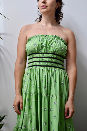 Lime Calico Tube Dress