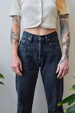 Black Raw Hem Jeans