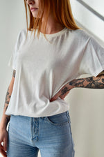 Vintage Plain White Threadbare T-Shirt